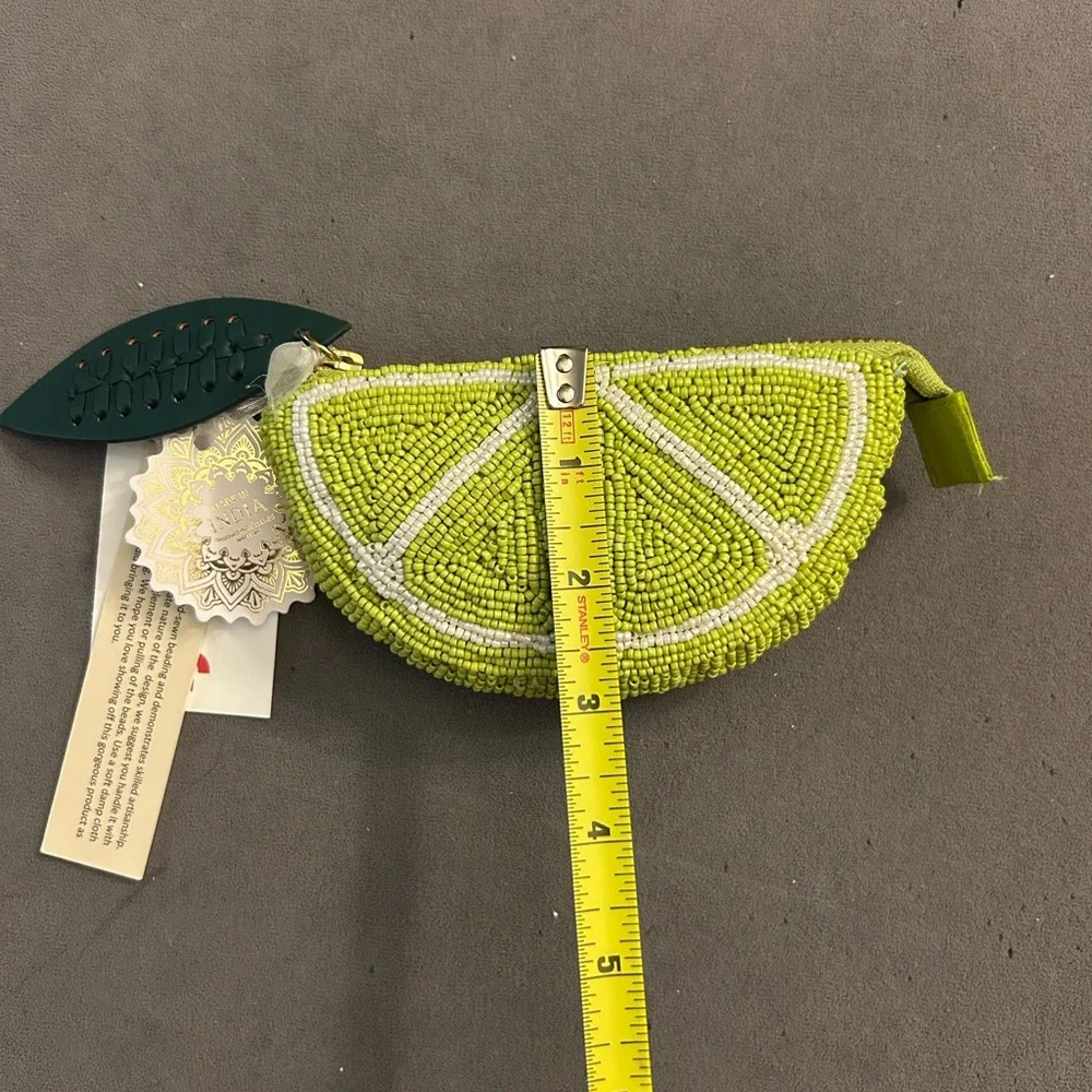 NWT Viral Beaded Lime Slice Coin Purse 🍋‍🟩 - Picture 4 of 6